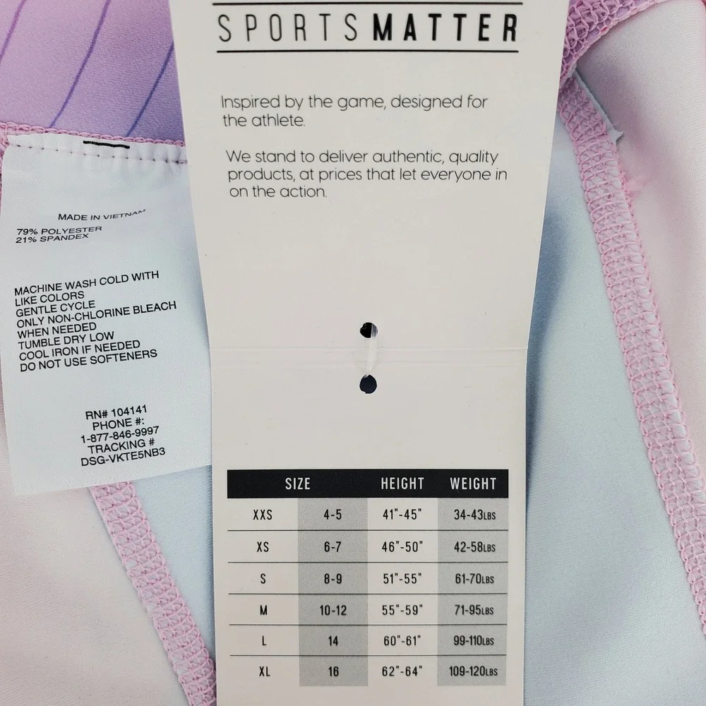 DSG Girls Medium Momentum High Rise Legging Bend It Pink‎ Multi Color Activewear